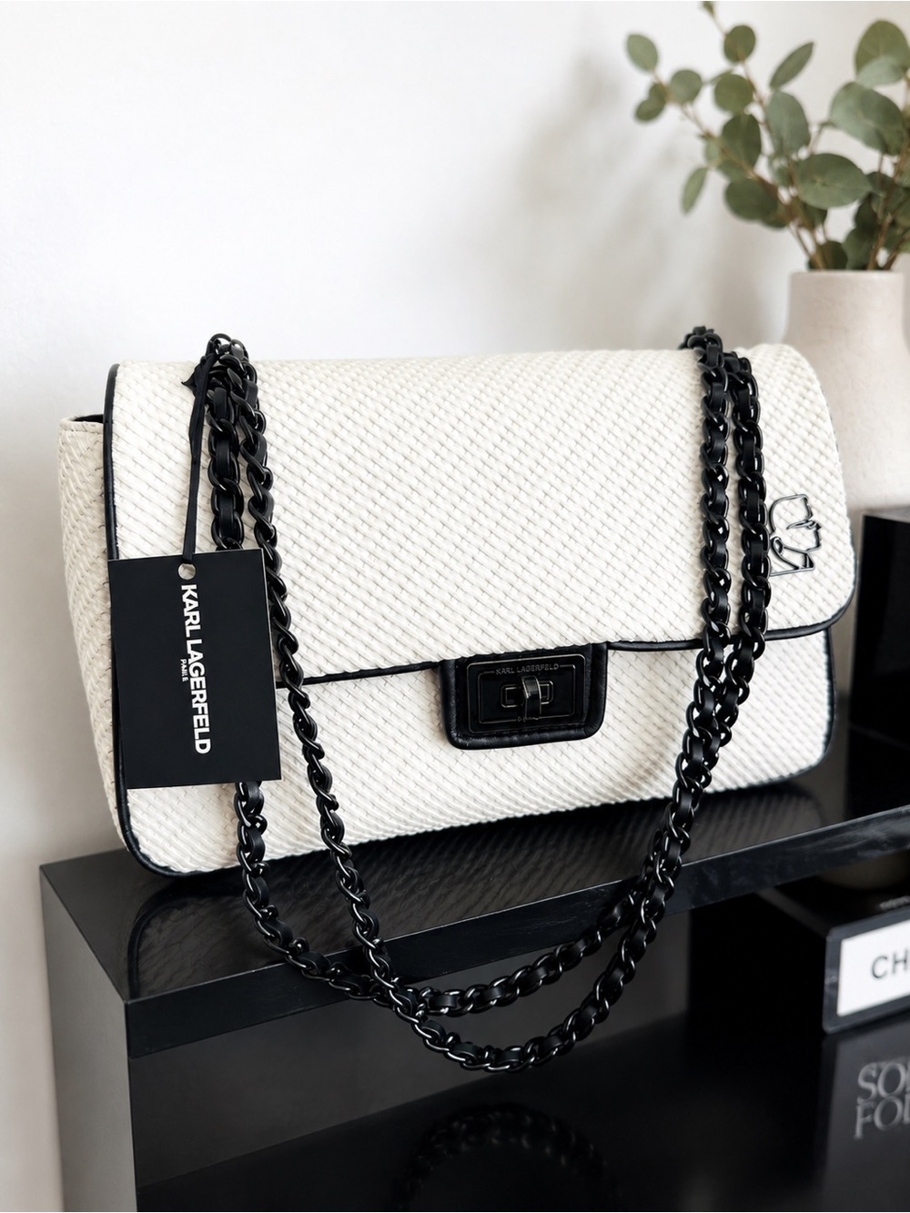 Karl Lagerfeld White Shoulder Bag Spring Summer